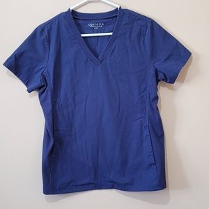 Navy Blue Scrub Top